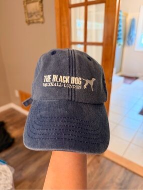Taylor Swifts The Black Dog Navy Baseball Cap with White Embroidered Logo